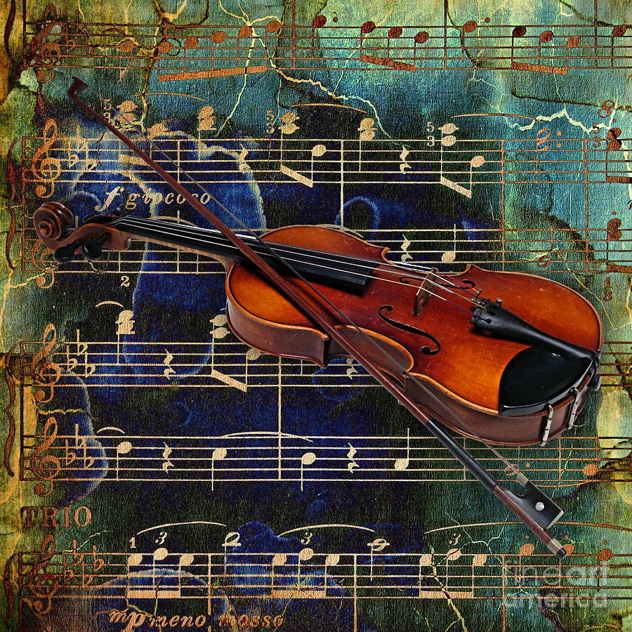 Music Mixed Media - Violin Collection #1 by Marvin Blaine