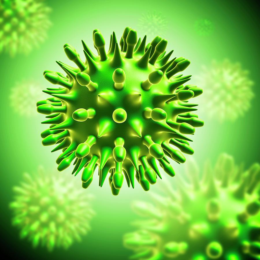 Virus Particles #1 Photograph by Pixologicstudio/science Photo Library