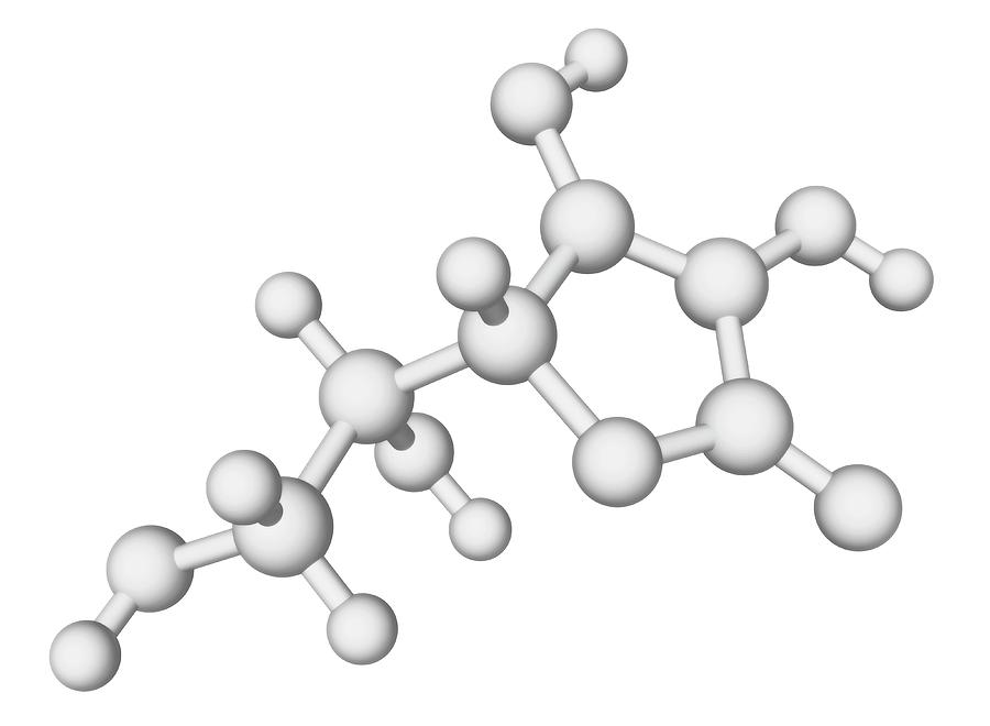 Illustration Photograph - Vitamin C Molecule #1 by Laguna Design/science Photo Library