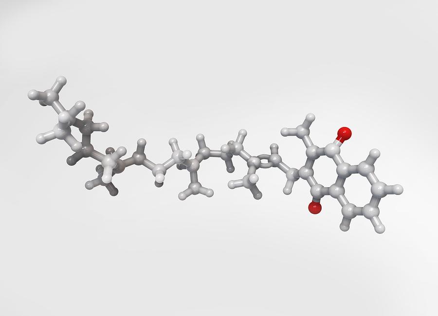 Antioxidant Photograph - Vitamin K1 molecule #1 by Science Photo Library