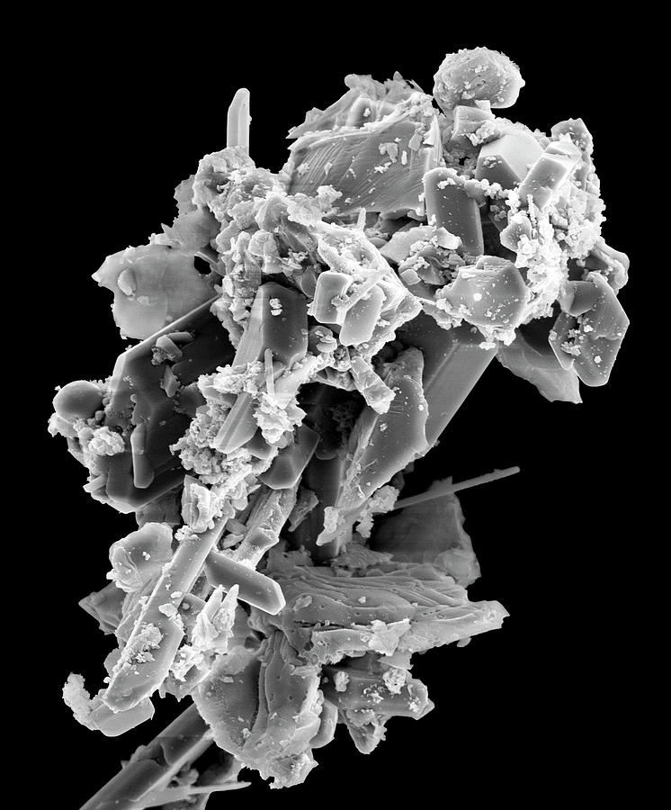 Pele Photograph - Volcanic Ash #1 by Dennis Kunkel Microscopy/science Photo Library