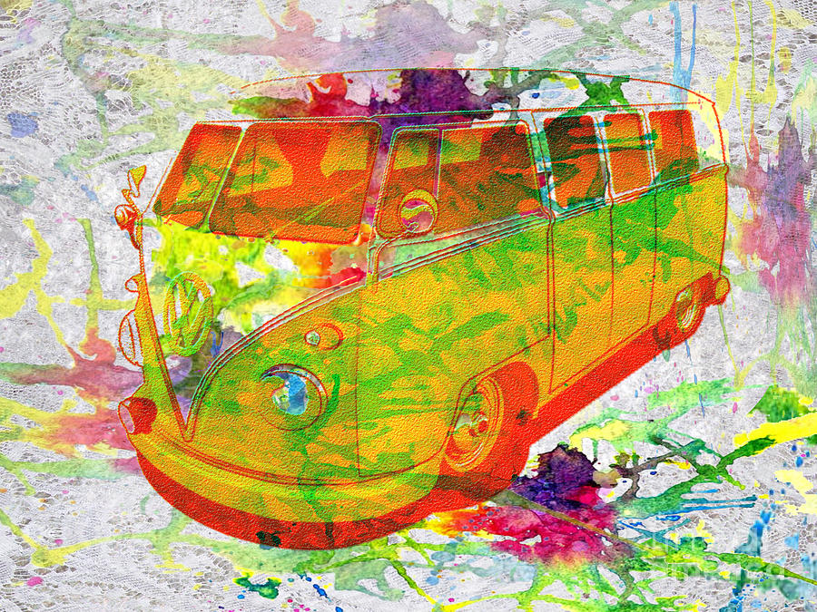 Volks Wagen Digital Art by Victor Arriaga