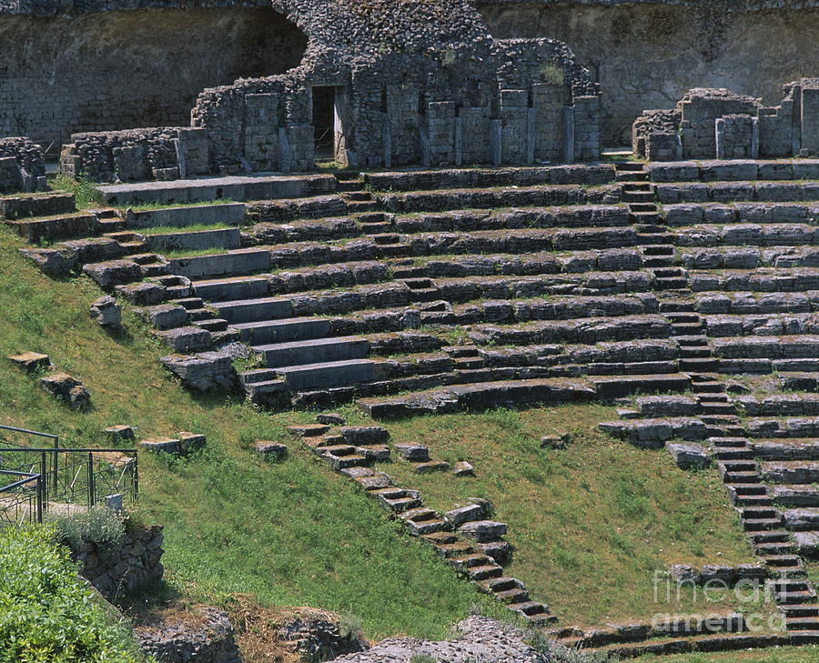 Ampitheater Photograph - Volterra #1 by Chris Selby