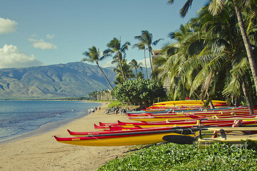 Beach Photograph - Ka Lae Pohaku beach park Kenolio Kihei Maui Hawaii by Sharon Mau