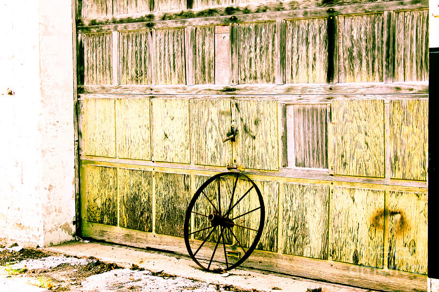 Vintage Photograph - Wagon Wheel #1 by Audreen Gieger