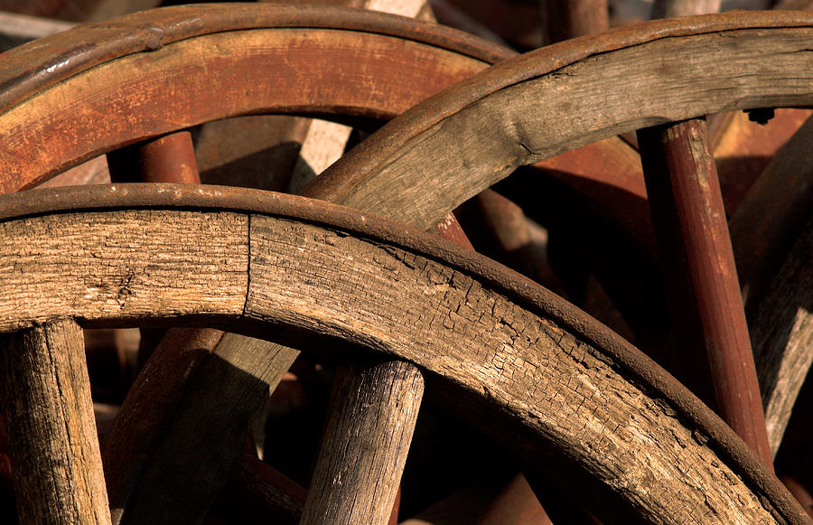 Wagon Wheels #1 Photograph by Theodore Clutter