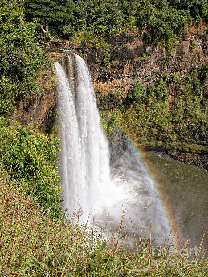Waterfall Photograph - Wailua Falls Kauai #2 by Timothy Hacker