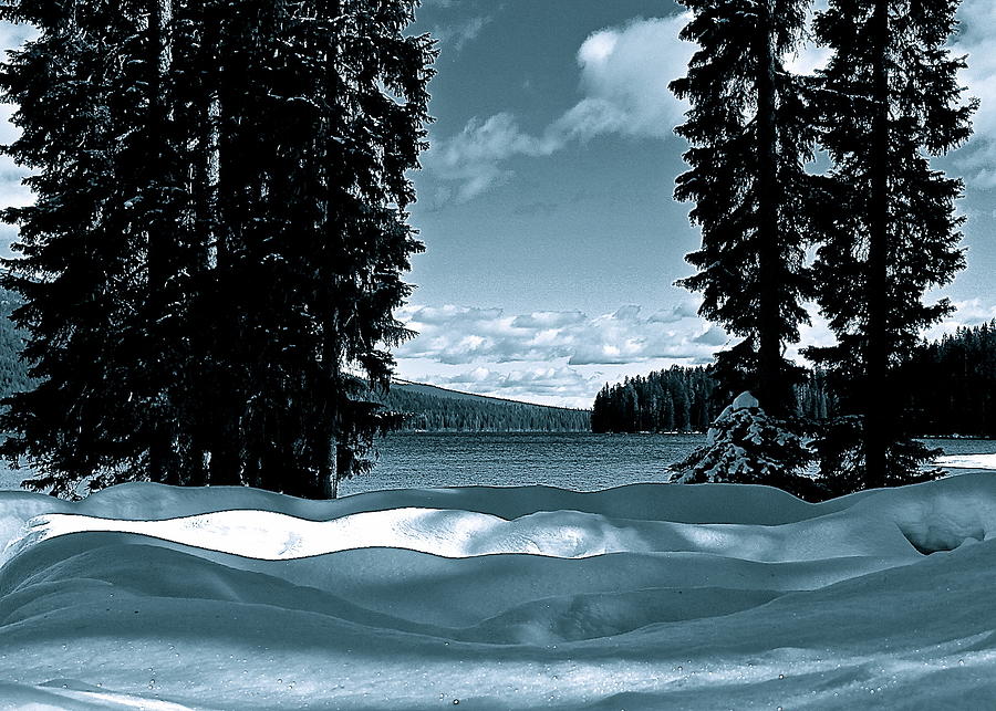Winter Photograph - Waldo Lake #1 by Tim Rice