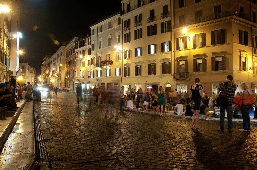 Walking Through Rome At Night #1 Photograph by Mitch Diamond