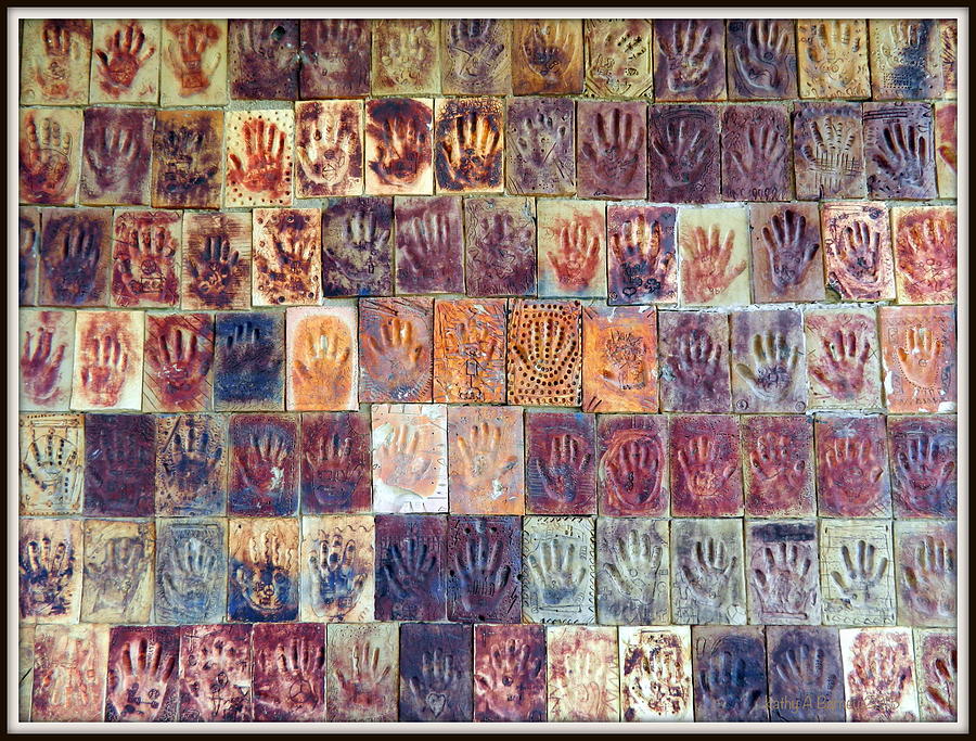Wall of Hands 2 Photograph by Kathy Barney