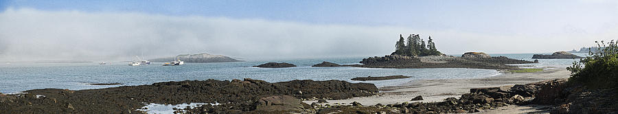 Wallace Cove Fog Rolling In Panorama Photograph by Marty Saccone