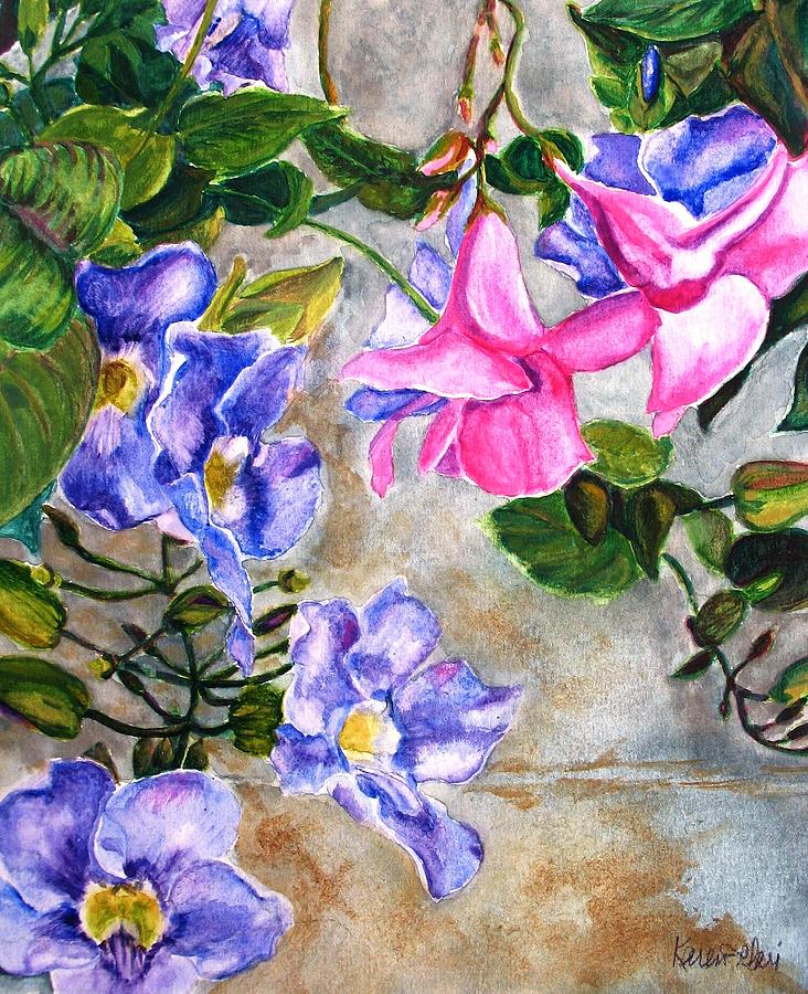 Wallflowers #1 Painting by Karen Ilari