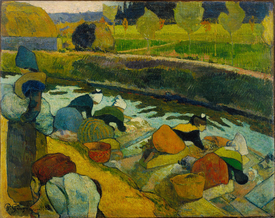 Washerwomen #5 Painting by Paul Gauguin