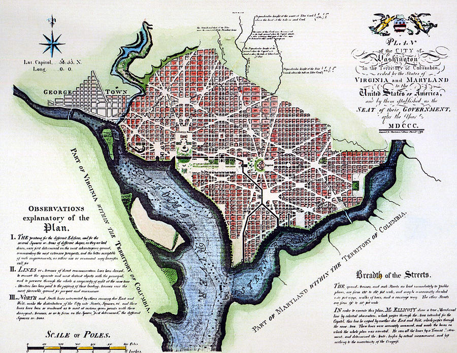 City Photograph - Washington, Dc, Plan, 1792 #1 by Granger