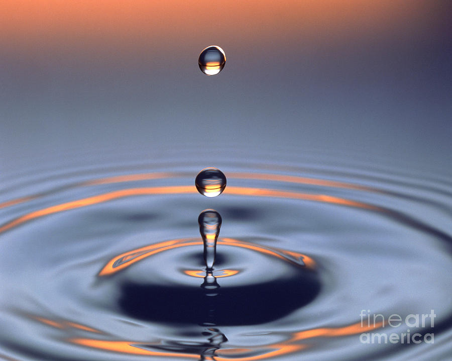Water Drop Photograph - Water Drop #1 by Hermann Eisenbeiss