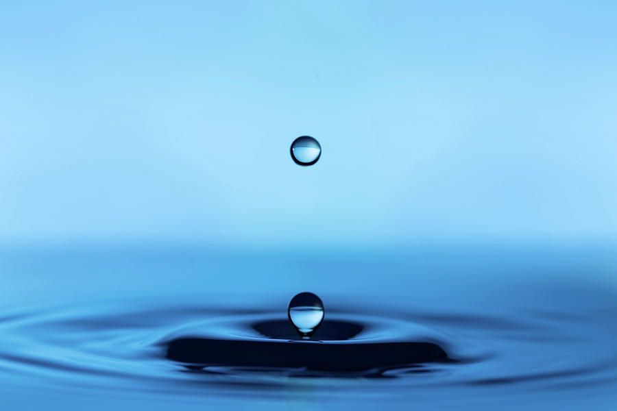 Water Droplet Falling #1 Photograph by Wladimir Bulgar