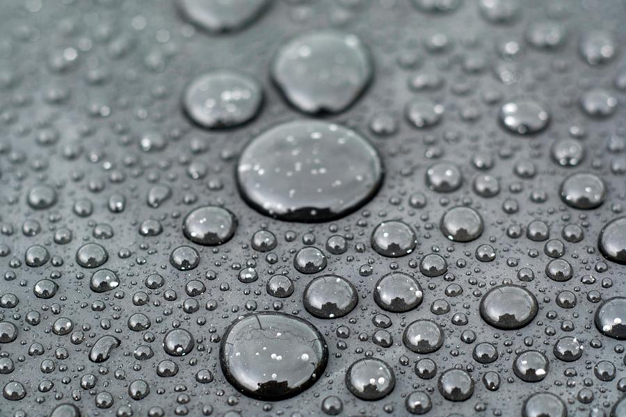 Water Drops On A Rubber Surface Photograph by Daniel Sambraus/science ...