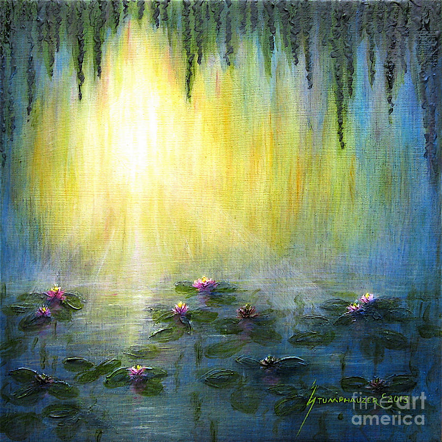 Water Lilies at Sunrise Painting by Jerome Stumphauzer