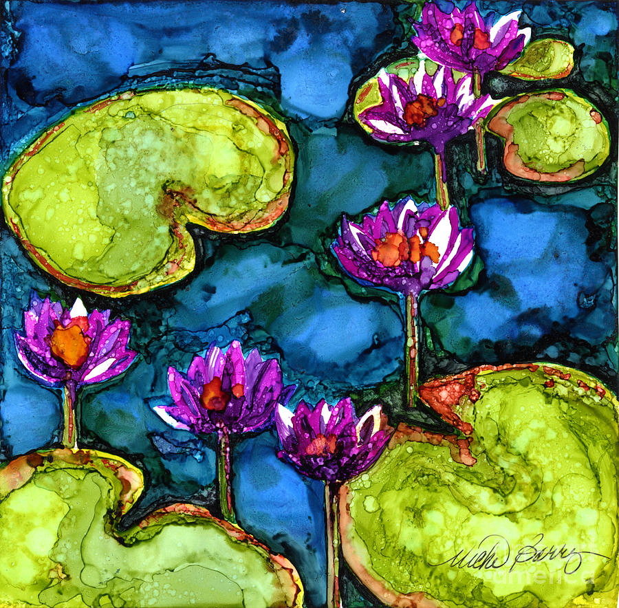 Water Lilies II #1 Painting by Vicki Baun Barry
