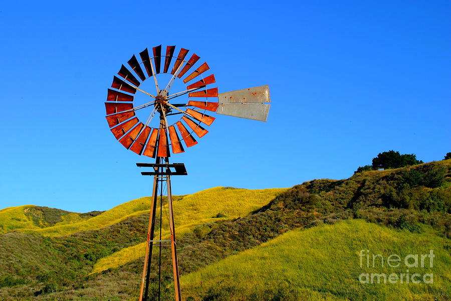 Water Pumping Windmill #1 Photograph by Henrik Lehnerer