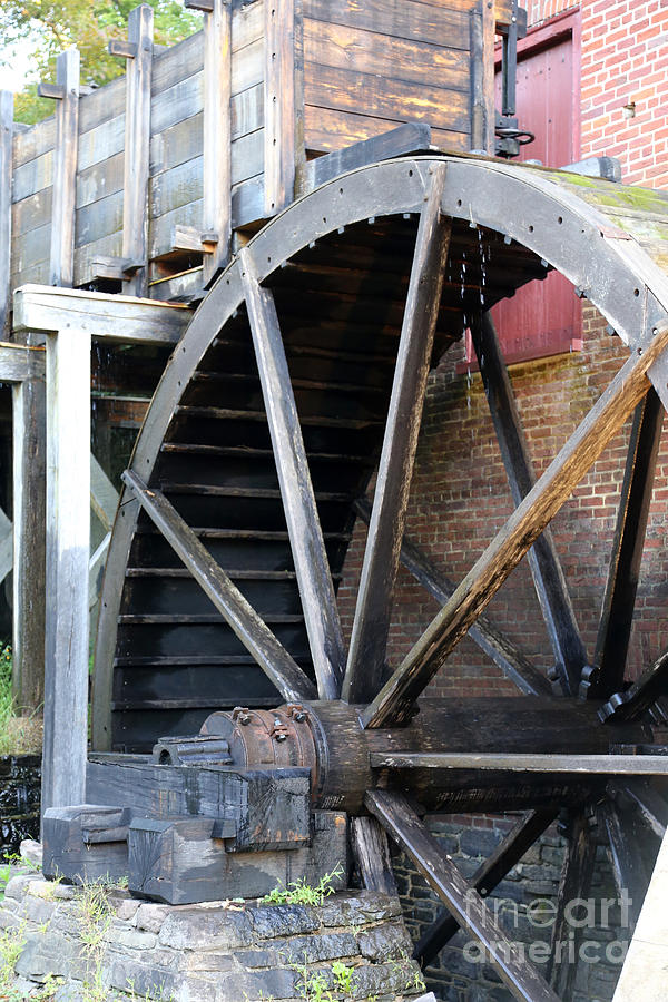 Brick Photograph - Water Wheel by Dwight Cook