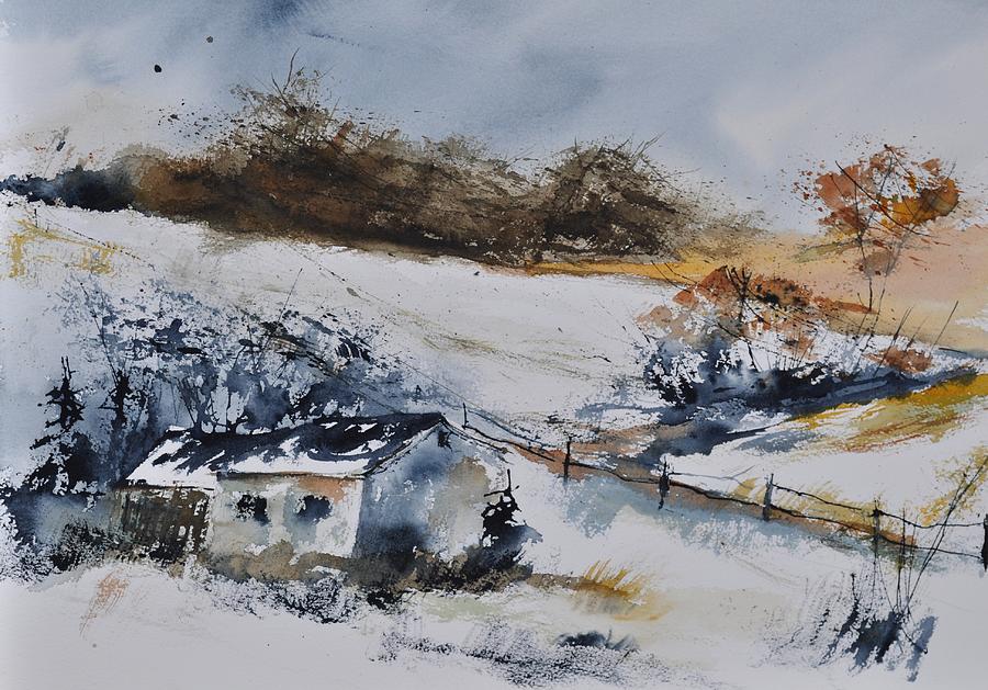 Winter Painting - Watercolor 4541902 #2 by Pol Ledent