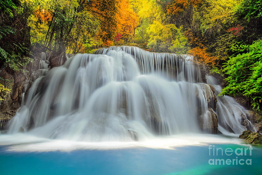 Waterfall  #1 Photograph by Anek Suwannaphoom