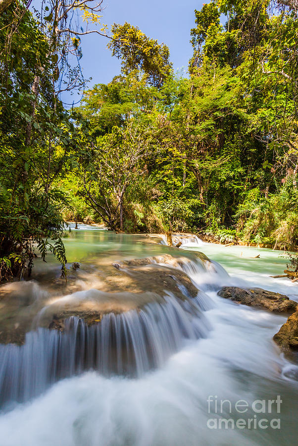 Nature Photograph - Waterfall #1 by Fototrav Print