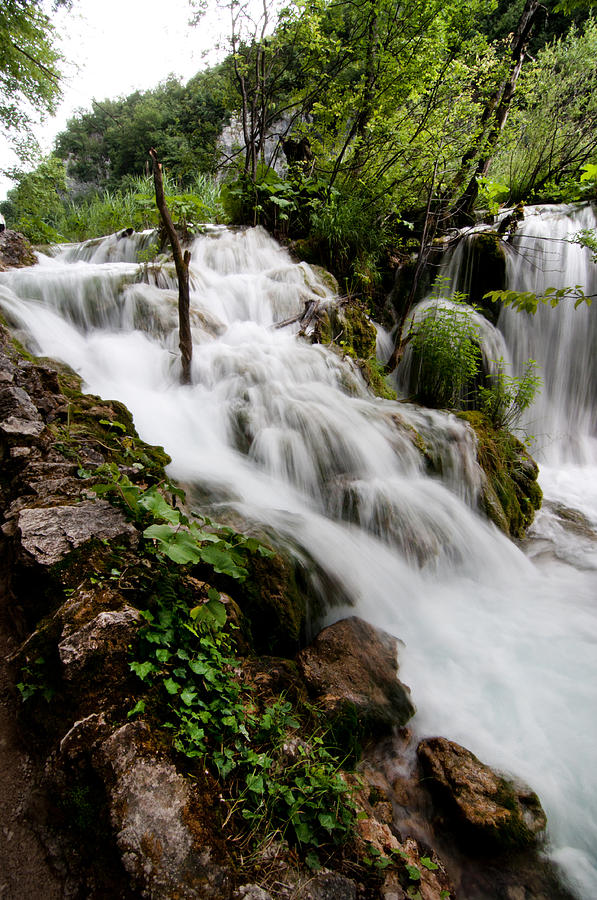 Waterfall in Plitvice #1 Photograph by Laura Melis