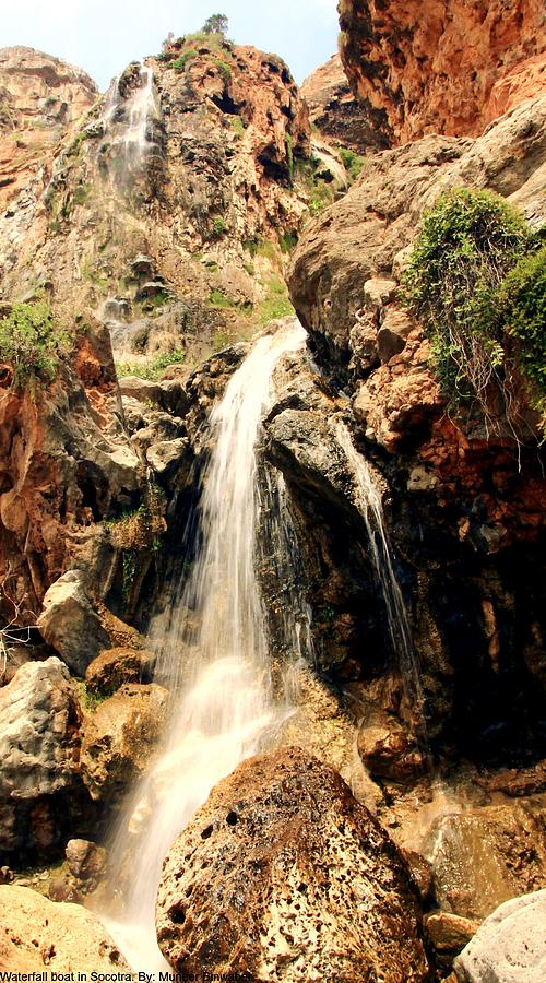 Waterfall Photograph - Waterfall in Socotra #1 by Muneer Binwaber