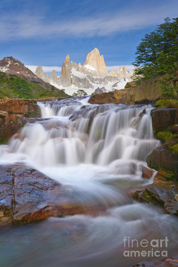 Waterfall in Los Glaciares NP Photograph by Yva Momatiuk John Eastcott