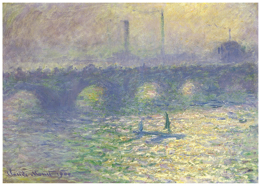 Claude Monet Painting - Waterloo Bridge #1 by Claude Monet