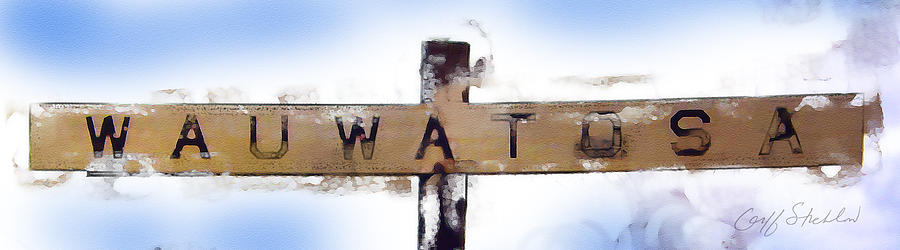 Wauwatosa Railroad Sign #1 Digital Art by Geoff Strehlow