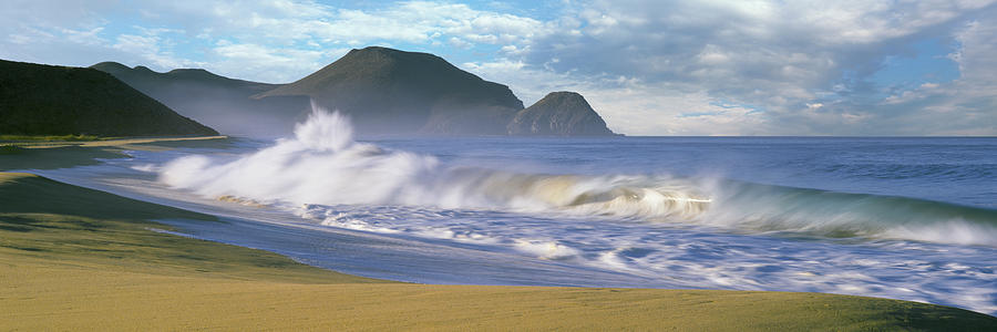 Nature Photograph - Waves Breaking On The Beach, Playa La #1 by Panoramic Images