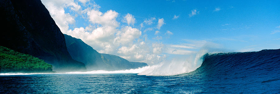 Waves In The Sea, Molokai, Hawaii #1 Photograph by Panoramic Images
