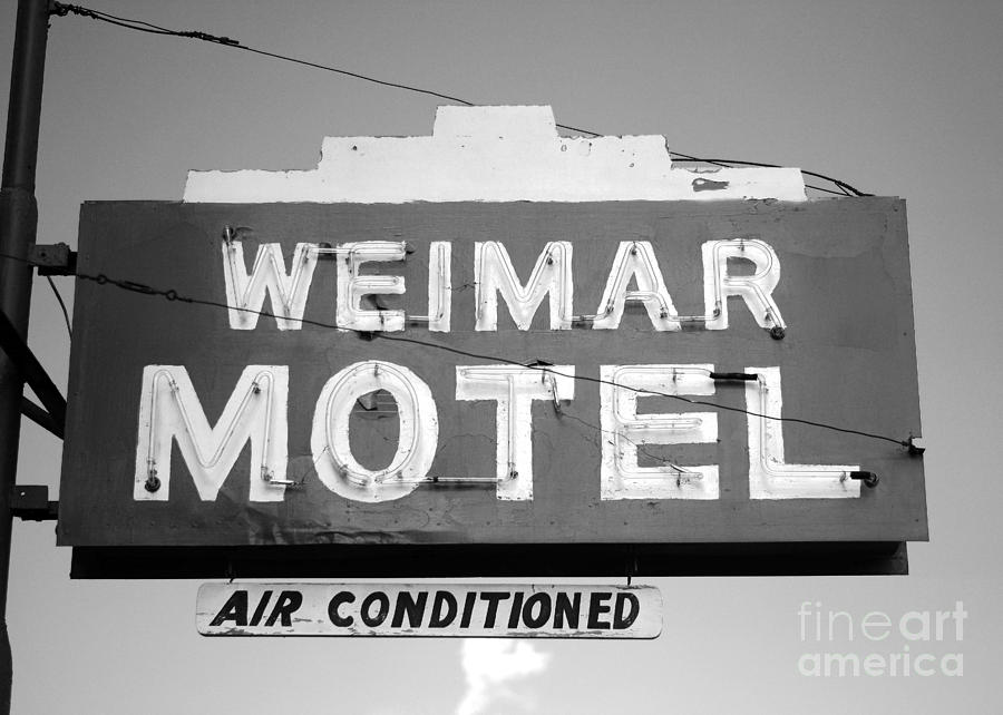 Weimar Motel Sign #2 Photograph by Connie Fox