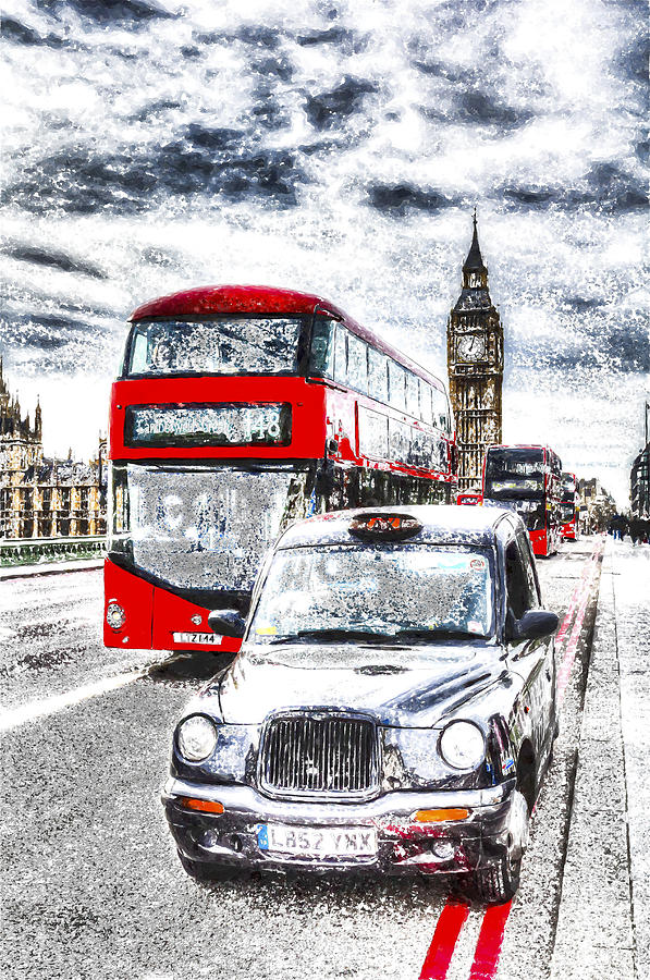 Westminster Bridge London Art #1 Digital Art by David Pyatt