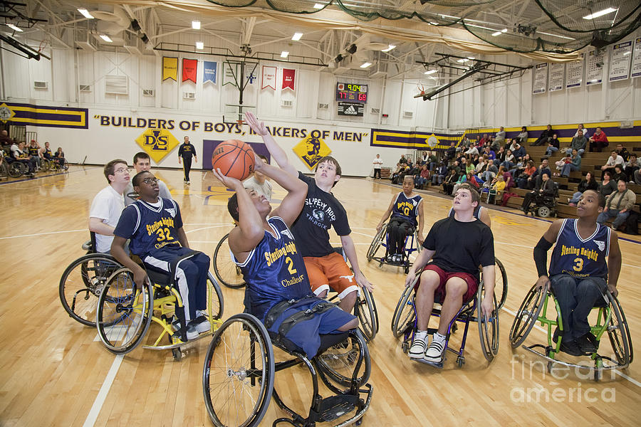 Wheelchair Basketball #1 Photograph by Jim West