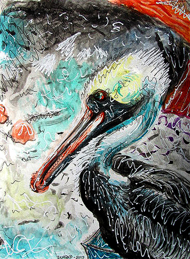 Pelican Painting - White Pelican #1 by Douglas Durand