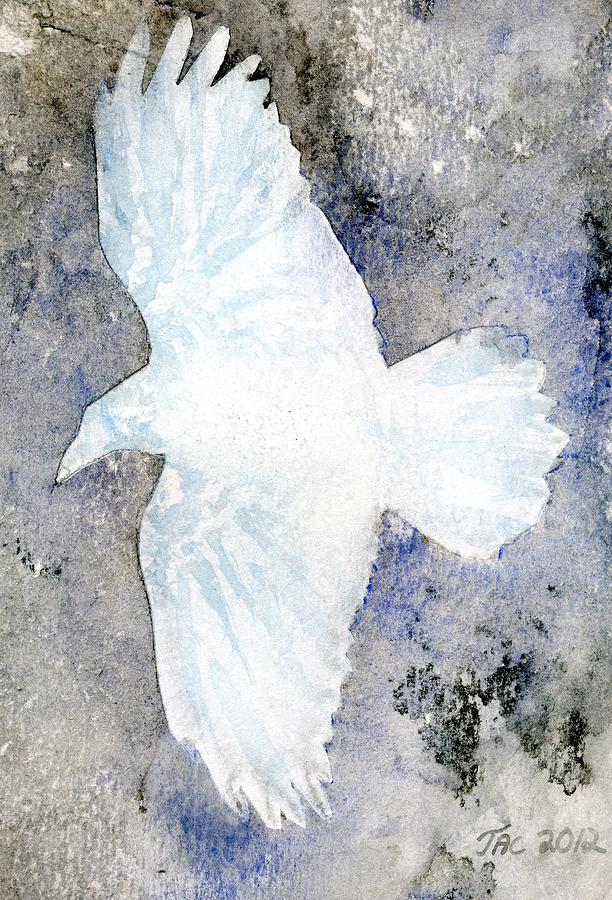 White Raven #1 Painting by Jennifer  Creech