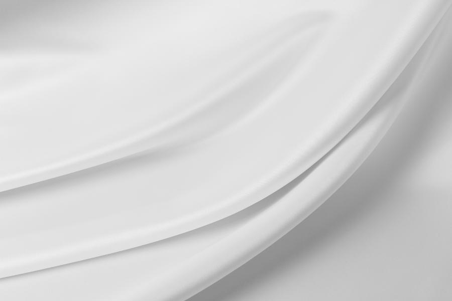 Abstract Photograph - White silk #1 by Les Cunliffe
