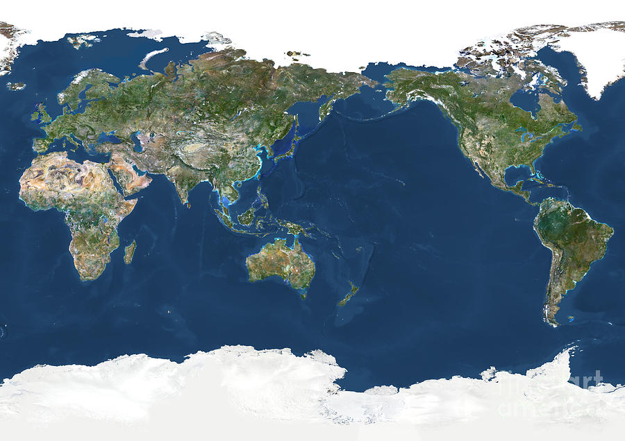 Whole Earth, Pacific Ocean #1 Photograph by Planet Observer