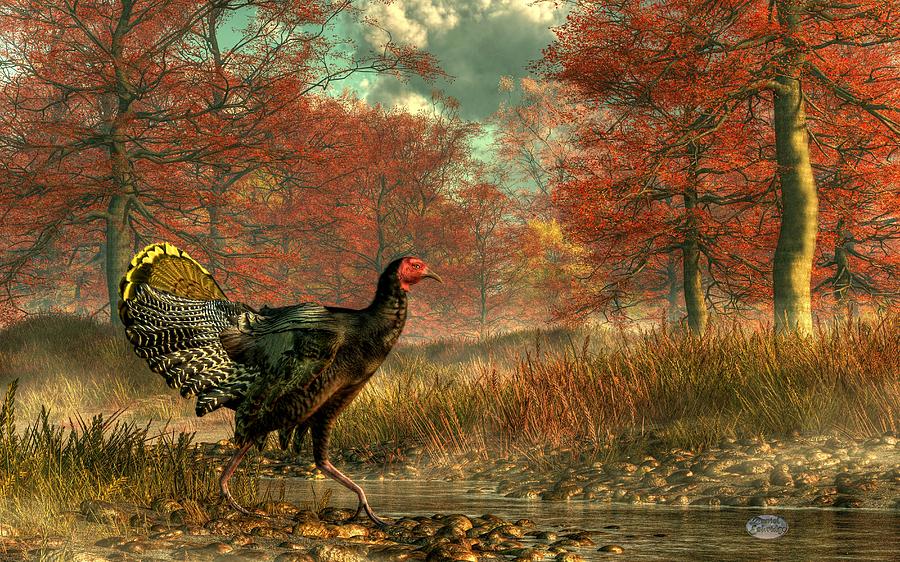 Wild Turkey #1 Digital Art by Daniel Eskridge