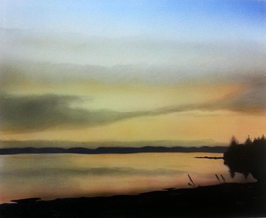 Nature Painting - Willapa Bay #1 by Brenda Bliss