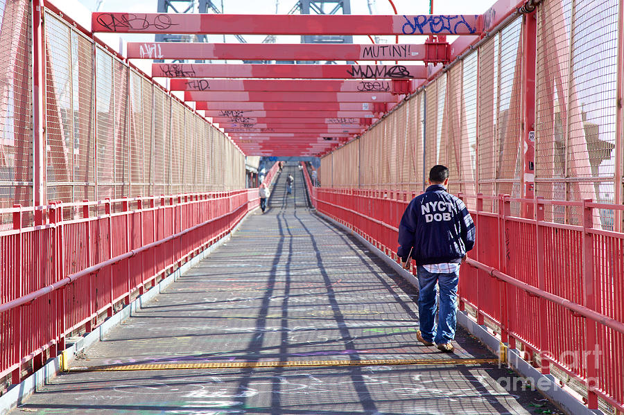 Williamsburg Bridge Scene Photograph