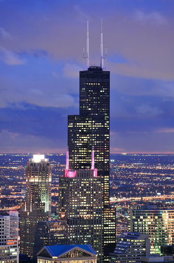 Willis Tower in Chicago #1 Photograph by Songquan Deng