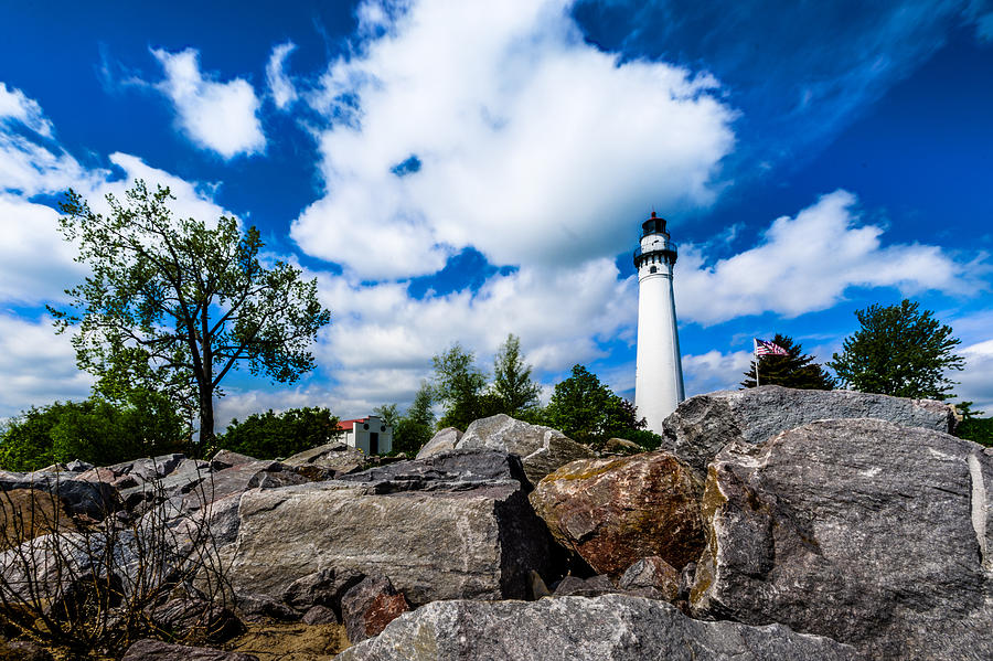 Lake Michigan Photograph - Wind Point Lighthouse #1 by Randy Scherkenbach