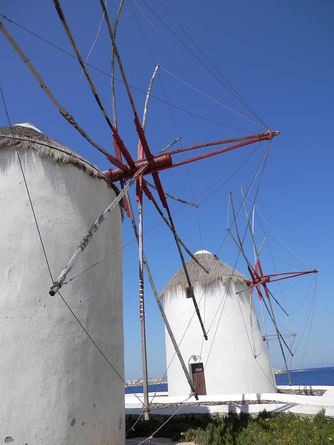 Windmills of Mykonos #1 Photograph by Pema Hou