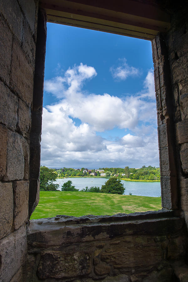 Window in Linlithgow Palace with view to a beautiful scottish landscape Photograph by Andreas Berthold