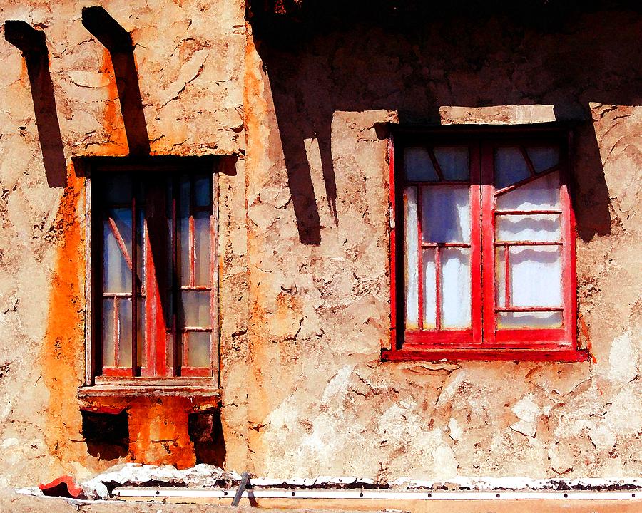Windows of the Yerxa Adobe #1 Photograph by Timothy Bulone
